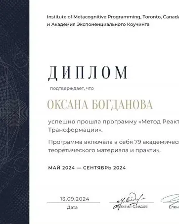 Оксана Александровна Богданова
